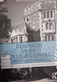 Image of Research In The College Context: Approaches and Methods, ED. 2