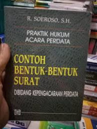 Contoh bentuk-bentuk surat di bidang kepengacaraan perdata