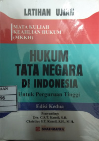 Image of Hukum Tata Negara Di Indonesia: Untuk perguruan tinggi edisi kedua