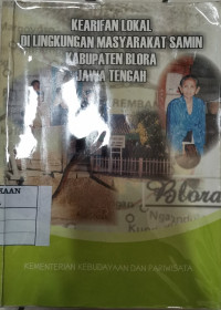 Image of Kearifan lokal di lingkungan masyarakat Samin kebupaten Blora, propinsi ìJawa Tengah