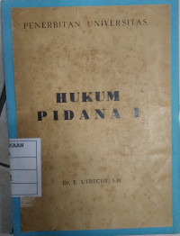 Image of Hukum pidana I