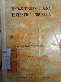 Tindak-tindak pidana tertentu di Indonesia