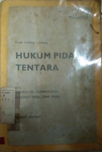 Image of Kitab undang-undang hukum pidana tentara