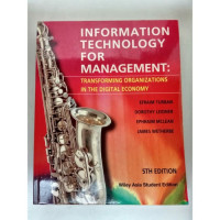 Image of Information Technology for Management: Transforming Organizations in the Economy